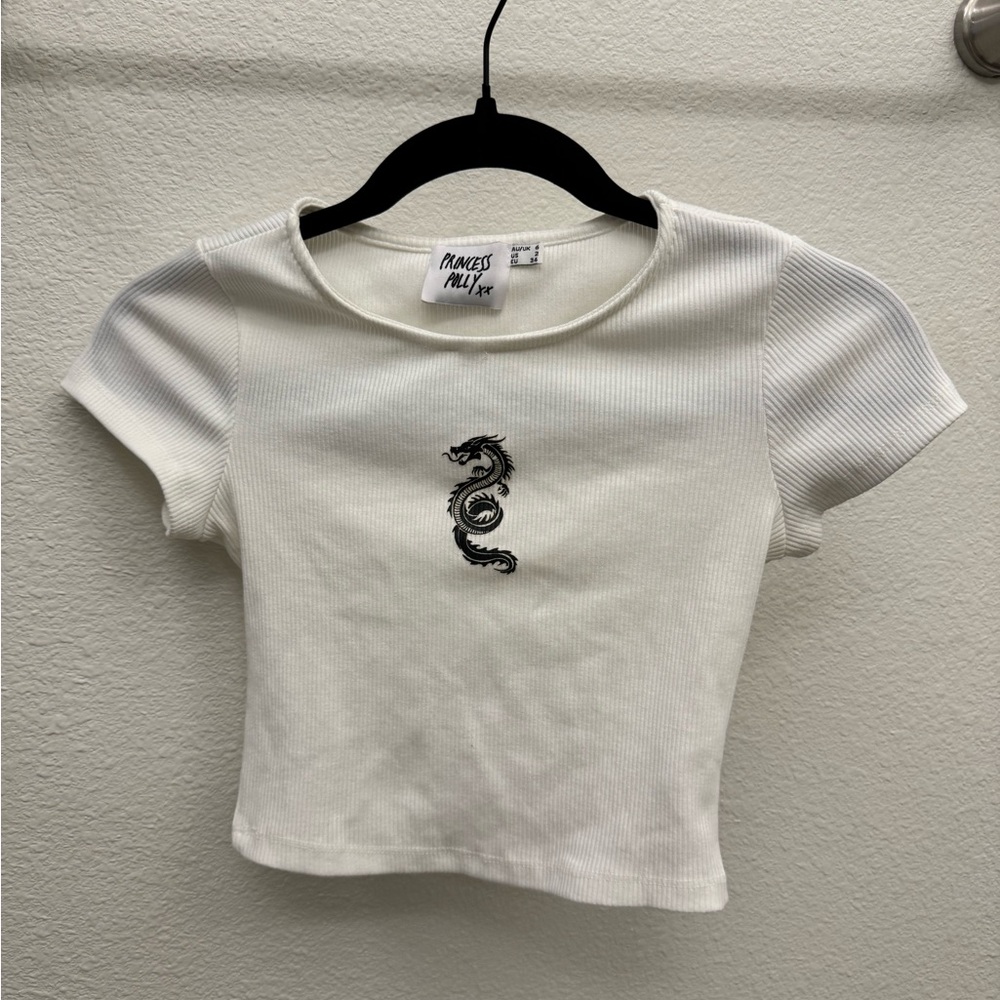 Princess Polly White Dragon Top